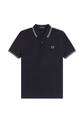 Fred Perry Slim Fit Twin Tipped Polo Navy / Seagrass / Seagrass