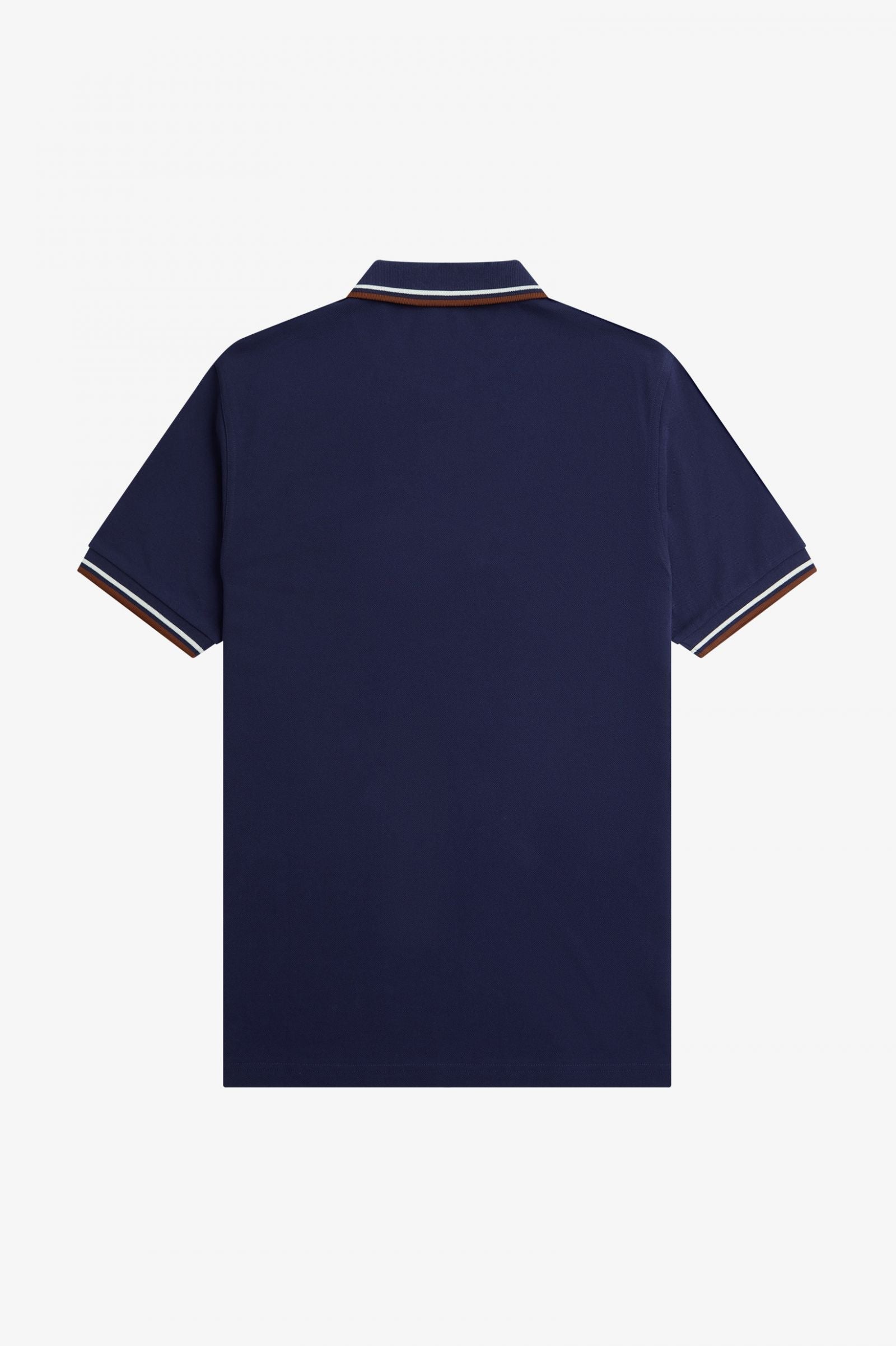 Fred Perry Slim Fit Twin Tipped Polo French Navy / Ecru / Whisky Brown