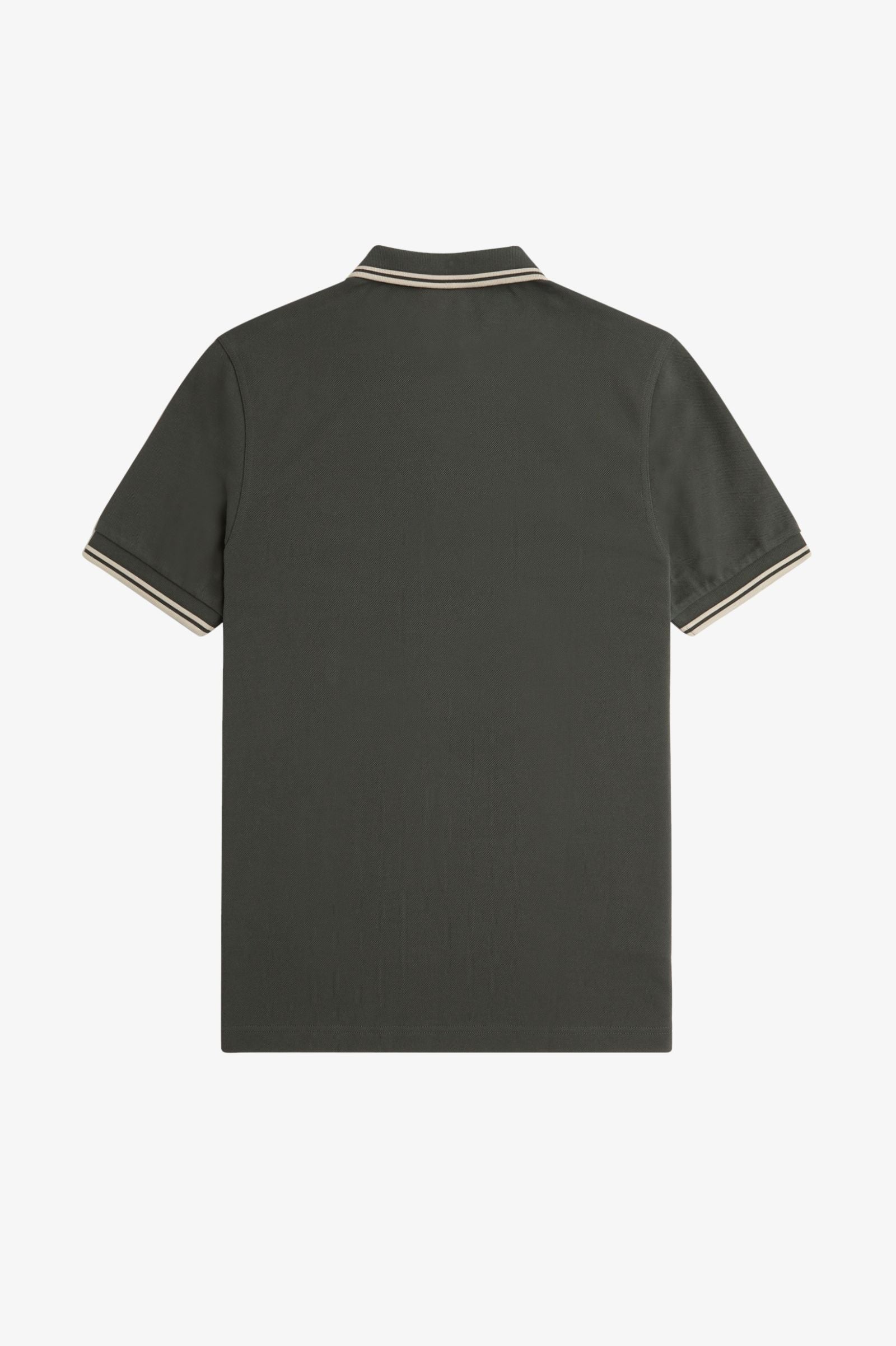Fred Perry Slim Fit Twin Tipped Polo Field Green / Oatmeal / Oatmeal