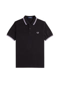 Fred Perry Slim Fit Twin Tipped Polo Black / Ultra Violet / Ultra Violet