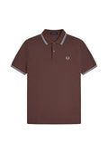Fred Perry Slim Fit Twin Tipped Polo Carrington Brick / Ecru / Light Smoke