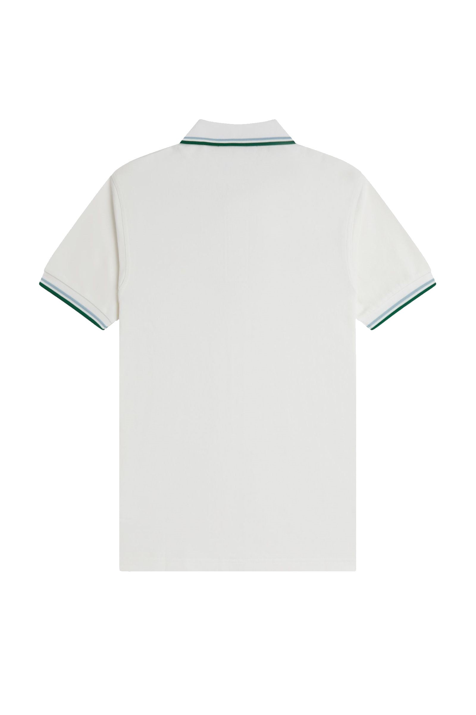 Fred Perry Slim Fit Twin Tipped Polo Snow White / Track Blue / Sport Green