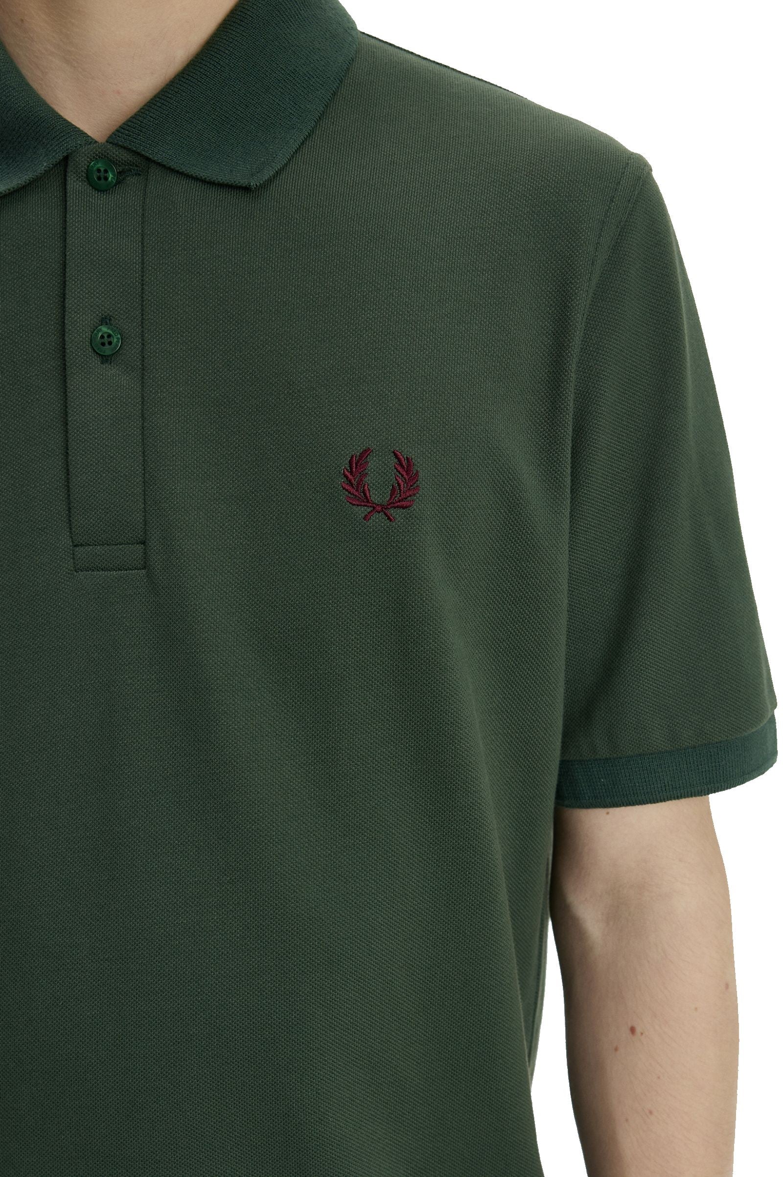 Fred Perry Reissues Original Plain Polo Tartan Green / Maroon