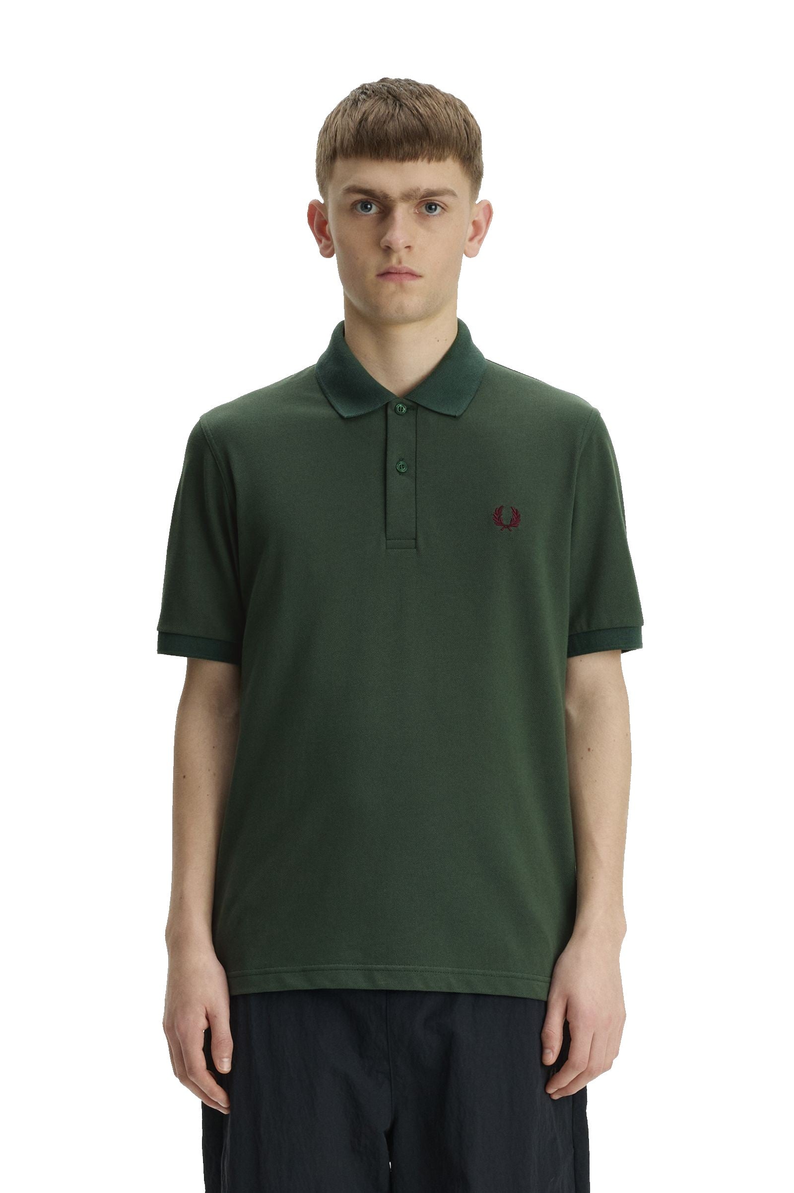 Fred Perry Reissues Original Plain Polo Tartan Green / Maroon