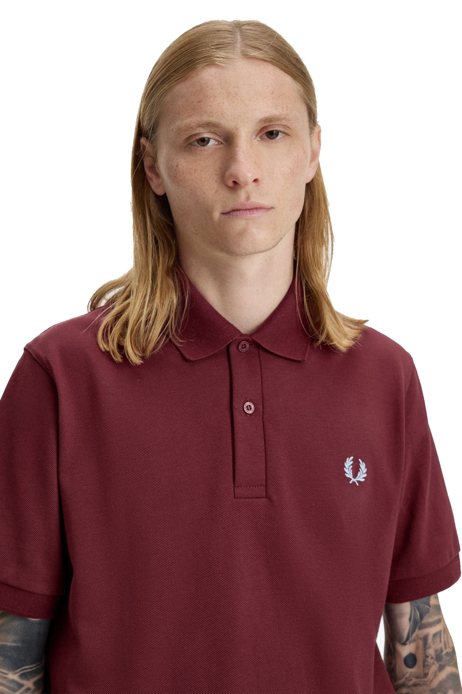 Fred Perry Reissues Original Plain Polo Maroon / Ice
