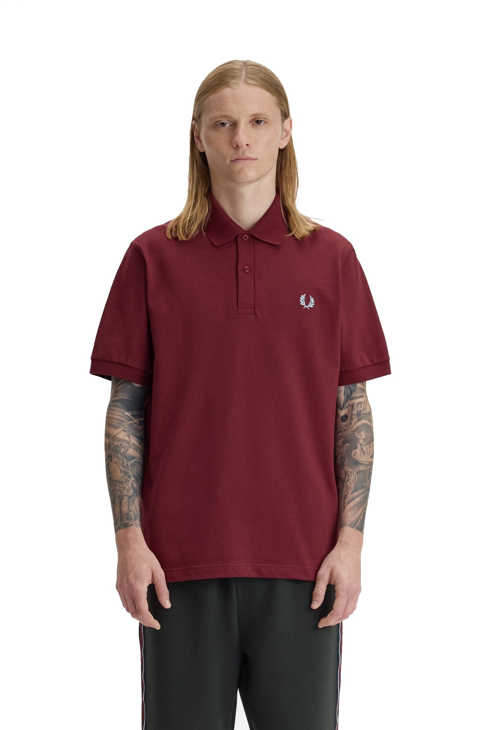 Fred Perry Reissues Original Plain Polo Maroon / Ice