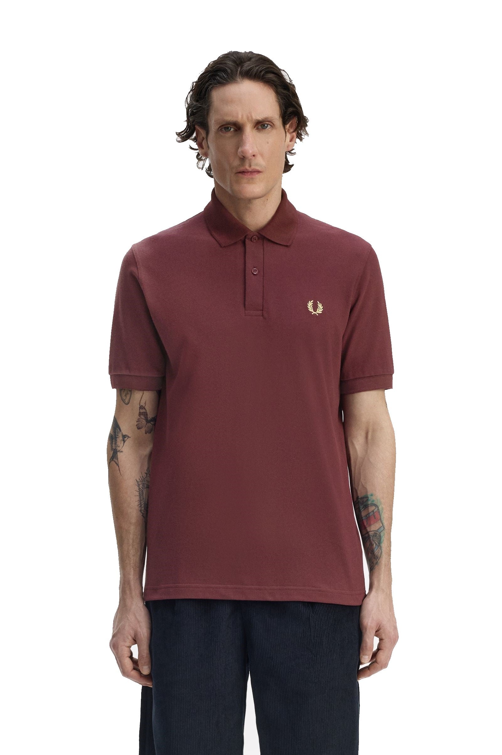 Fred Perry Reissues Original Plain Polo Oxblood / Champagne