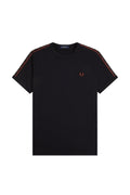 Fred Perry Contrast Tape Ringer T-Shirt Black