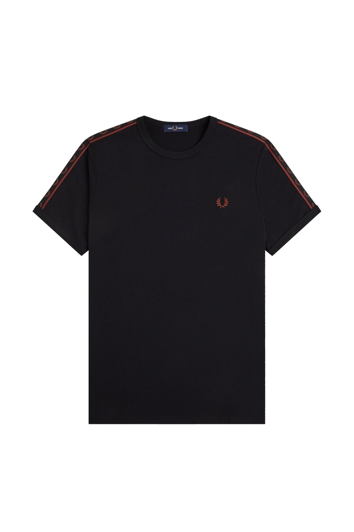 Fred Perry Contrast Tape Ringer T-Shirt Black