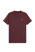 Fred Perry Contrast Tape Ringer T-Shirt Oxblood / Champagne
