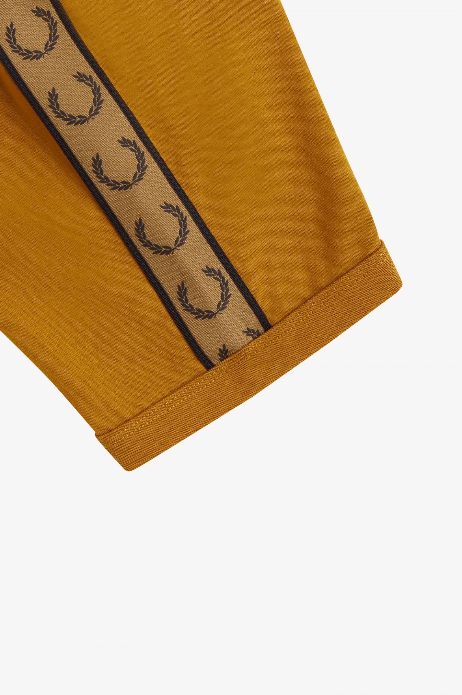Fred Perry Taped Ringer T-Shirt Dark Caramel / Shaded Stone