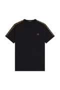 Fred Perry Taped Ringer T-Shirt Black / Shaded Stone