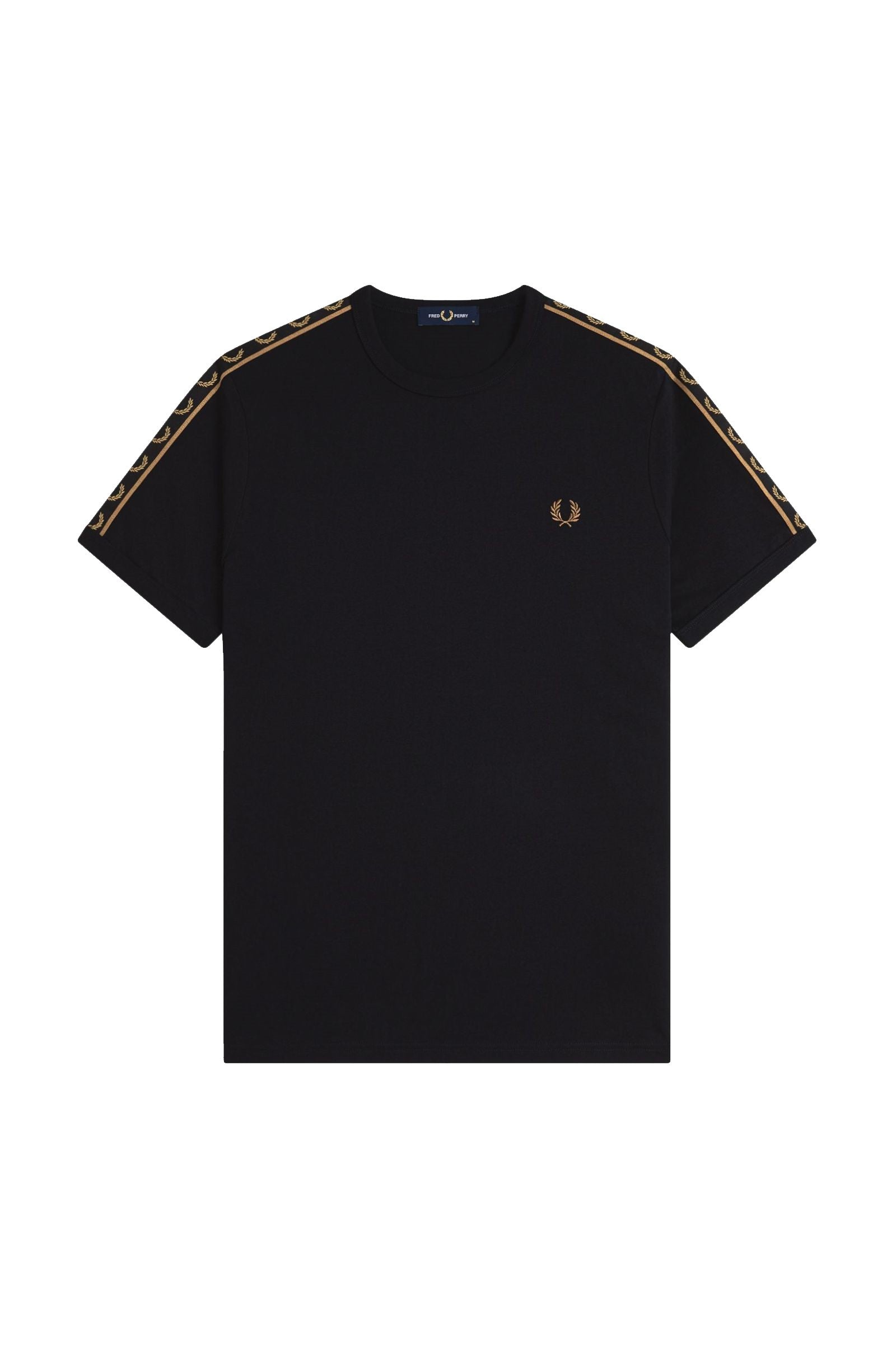 Fred Perry Taped Ringer T-Shirt Black / Shaded Stone