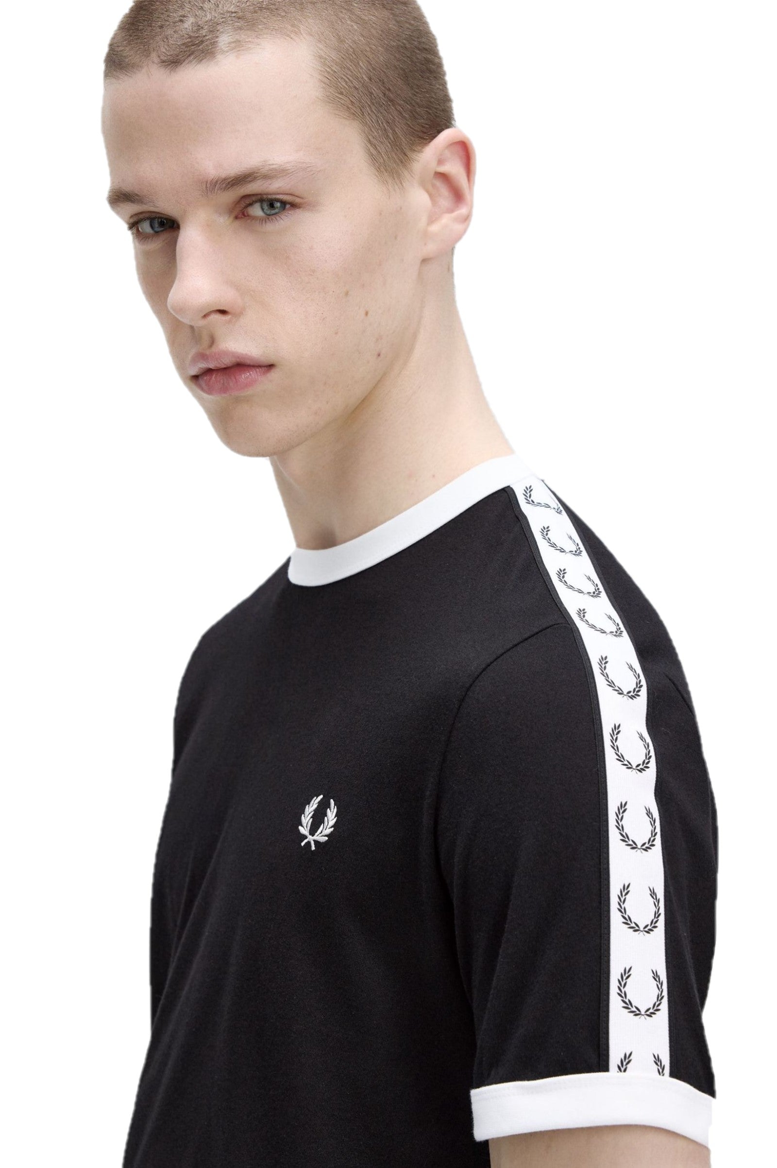 Fred Perry Taped Ringer T-Shirt M4620 Black