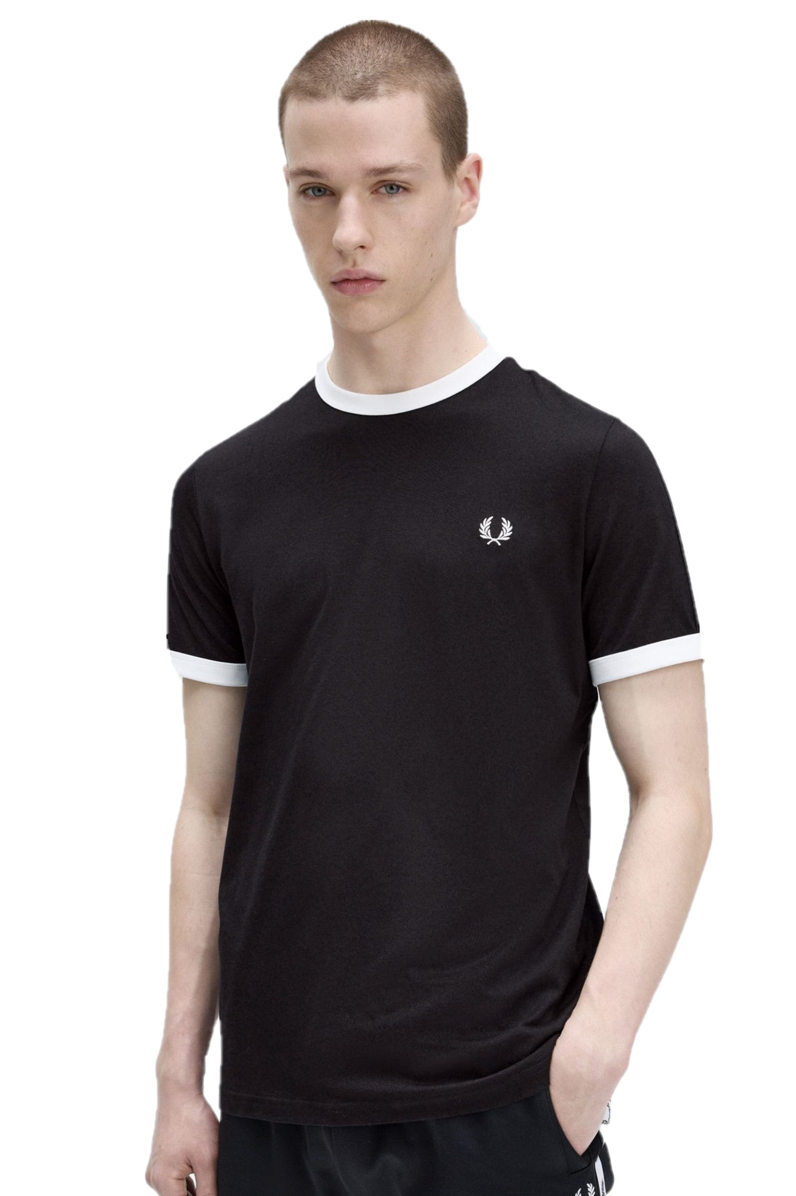 Fred Perry Taped Ringer T-Shirt M4620 Black