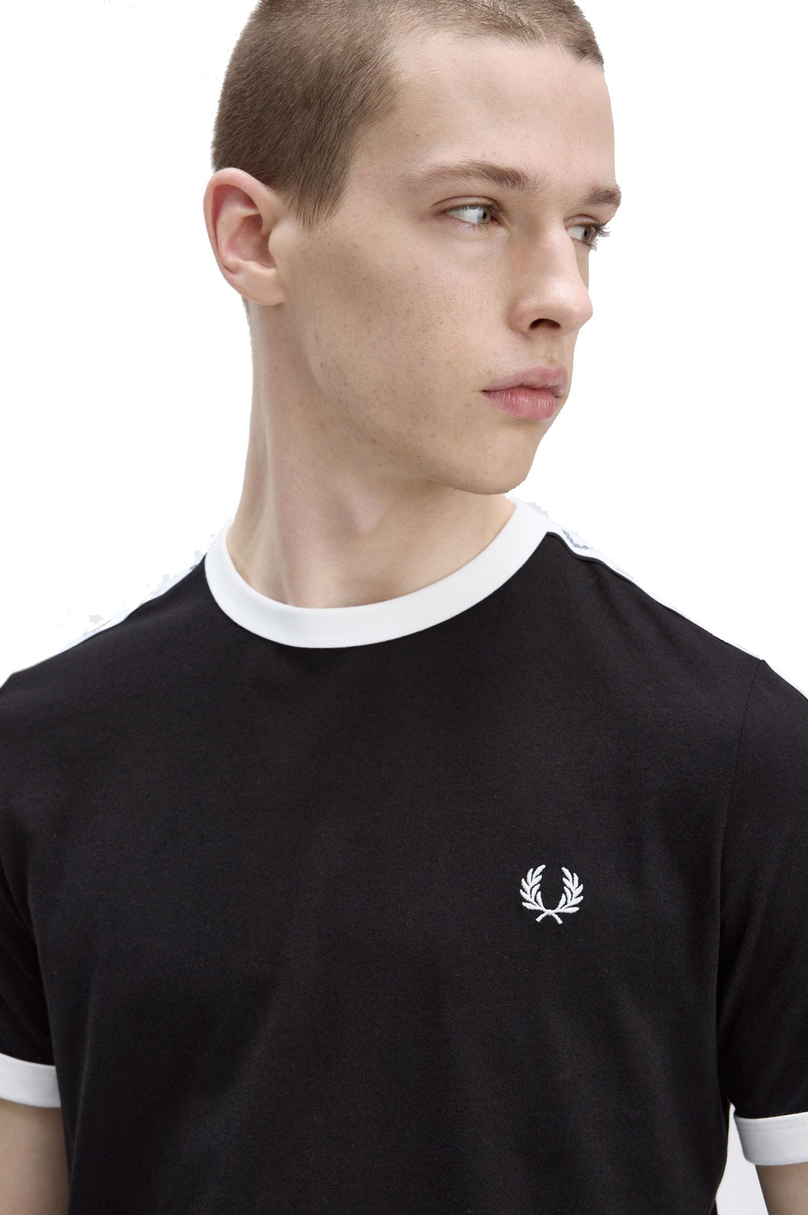 Fred Perry Taped Ringer T-Shirt M4620 Black