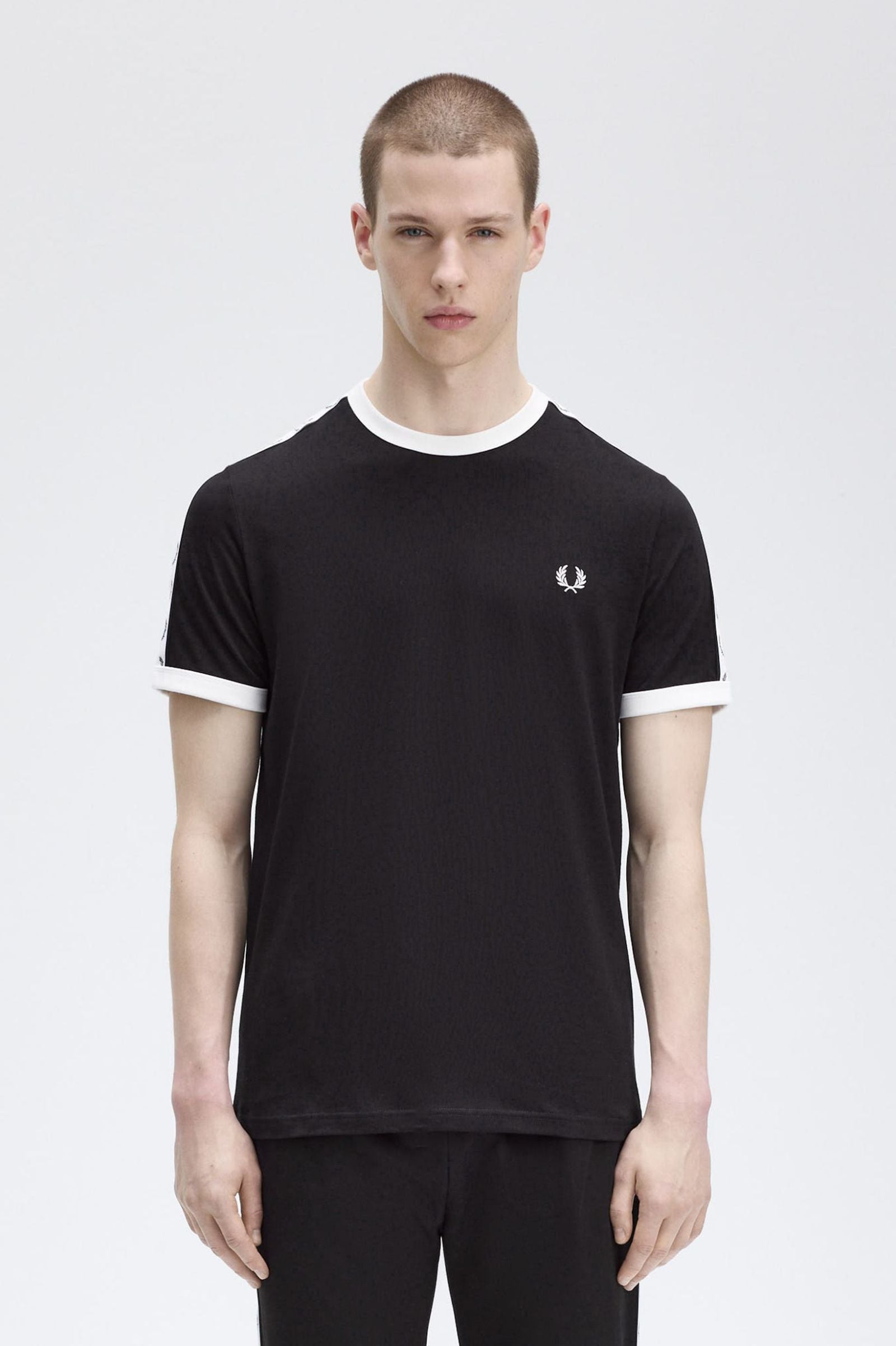 Fred Perry Taped Ringer T-Shirt M4620 Black