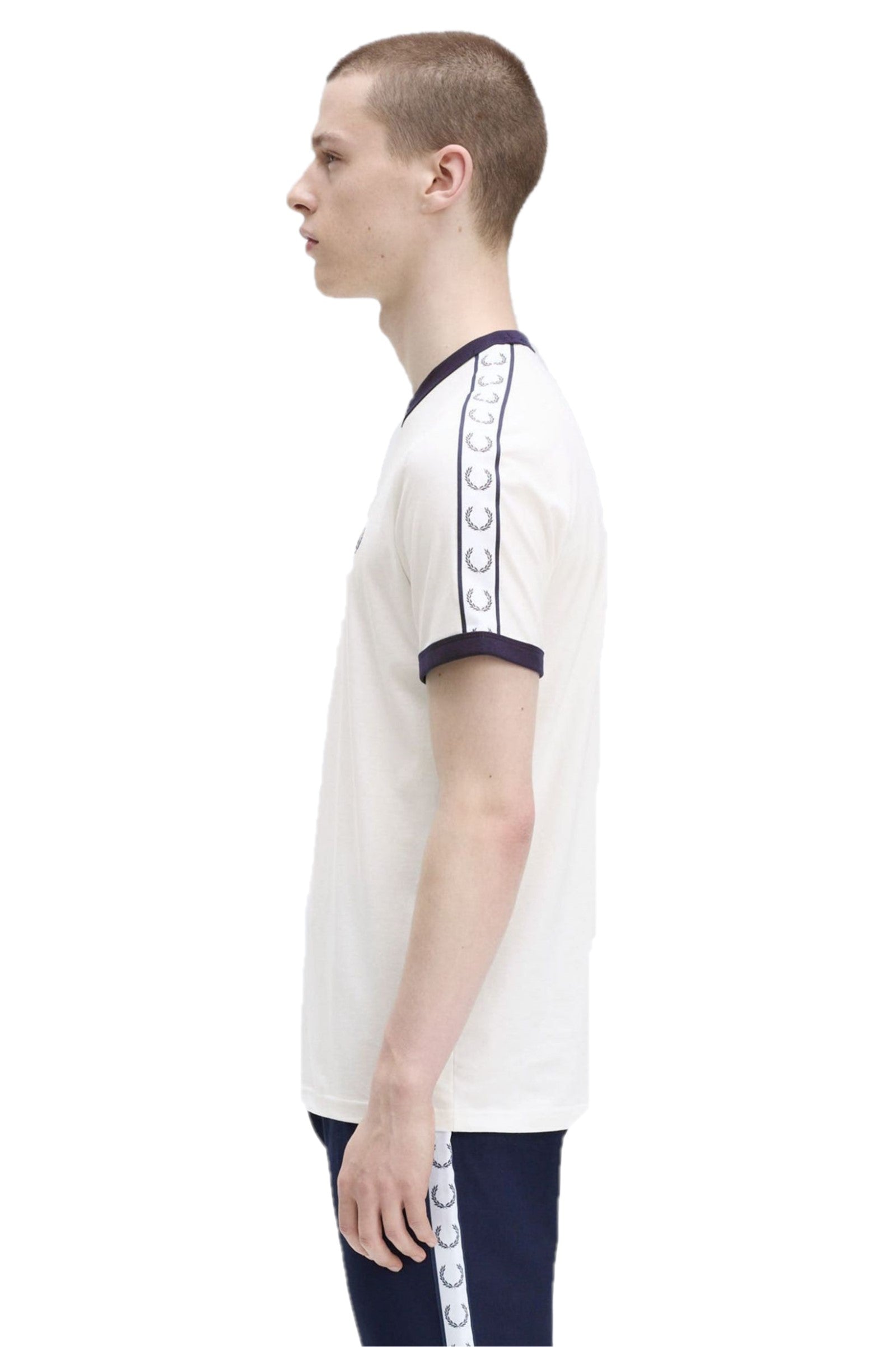 Fred Perry Taped Ringer T-Shirt M4620 Snow White