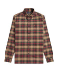 Fred Perry Tartan Shirt Shaded Stone