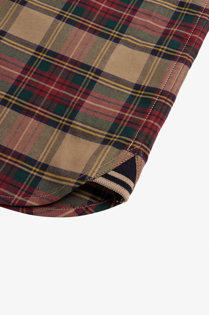 Fred Perry Tartan Shirt Shaded Stone