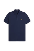 Fred Perry Slim Fit Plain Polo Tennis Blue / Lemon Barley
