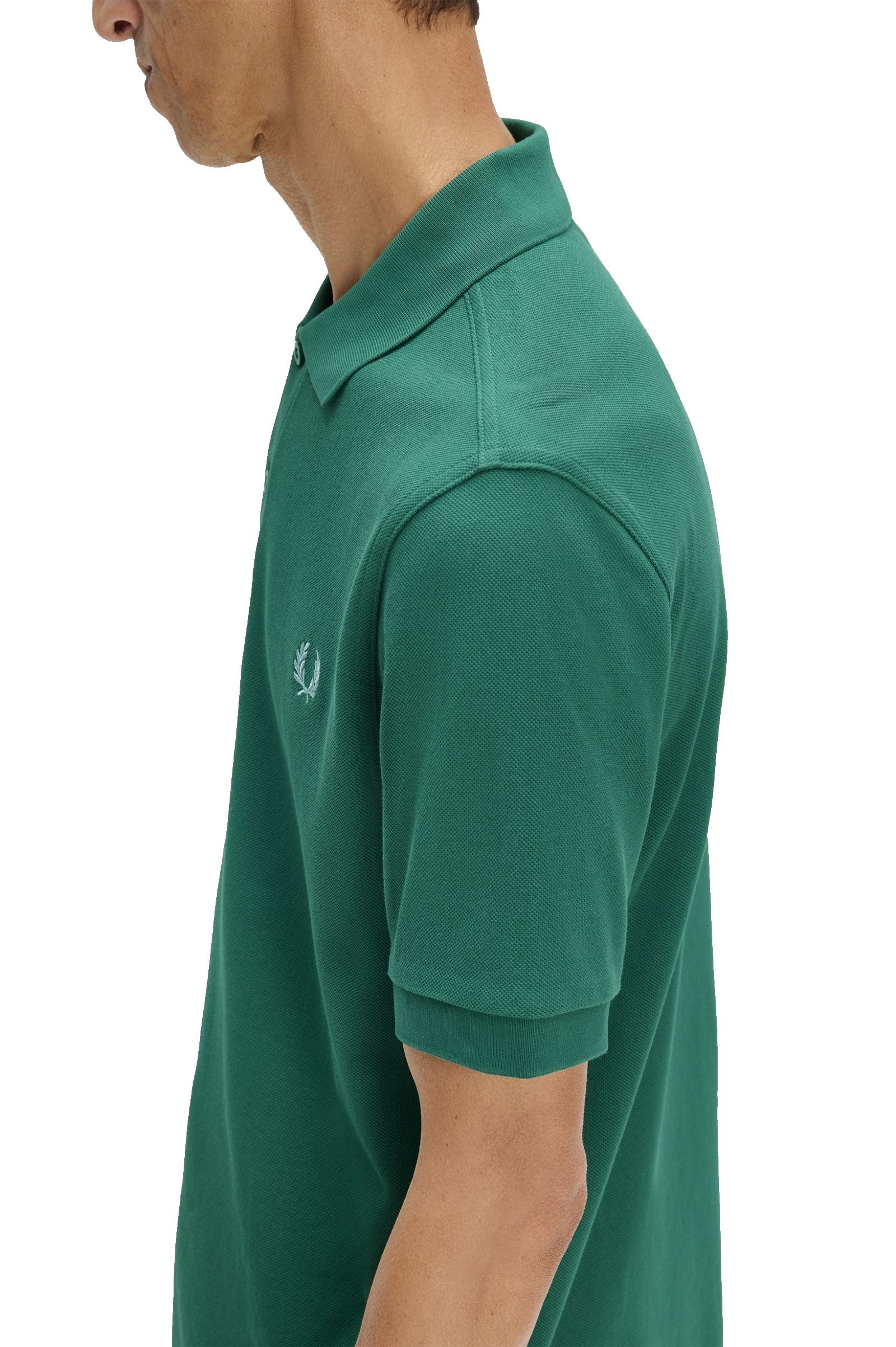 Fred Perry Slim Fit Plain Polo Sport Green / Light Ice
