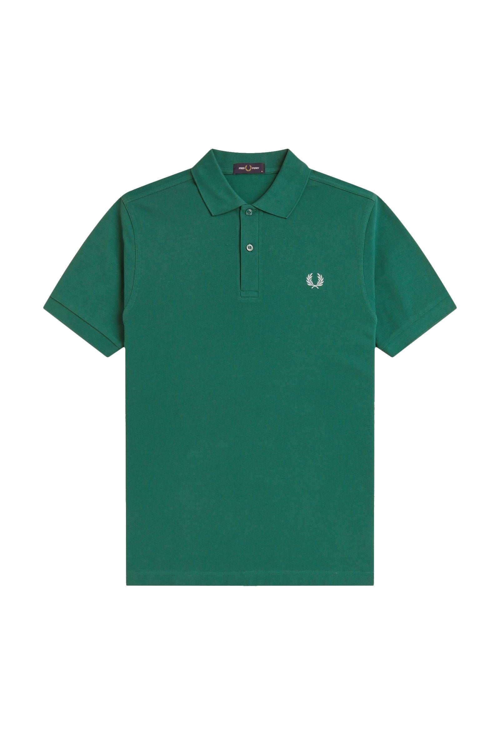Fred Perry Slim Fit Plain Polo Sport Green / Light Ice