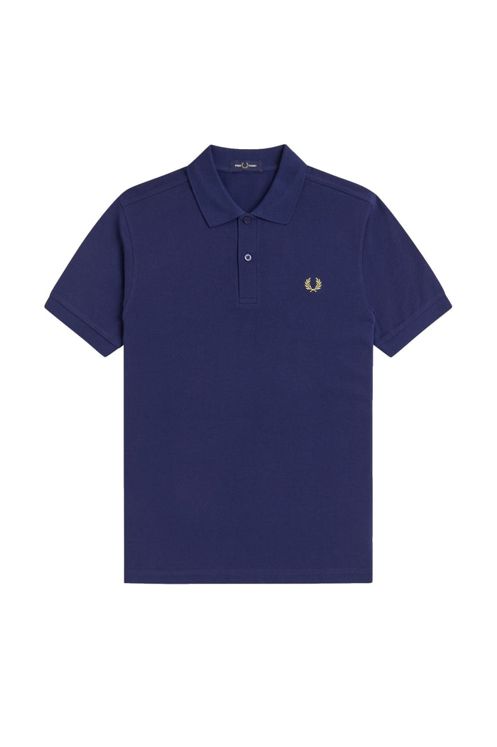 Fred Perry Slim Fit Plain Polo French Navy / Citron
