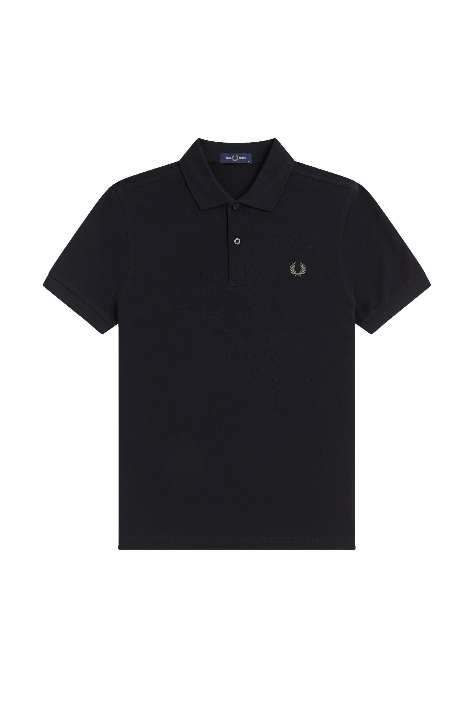 Fred Perry Slim Fit Plain Polo Black / Laurel Wreath Green