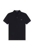 Fred Perry Slim Fit Plain Polo Black / Laurel Wreath Green