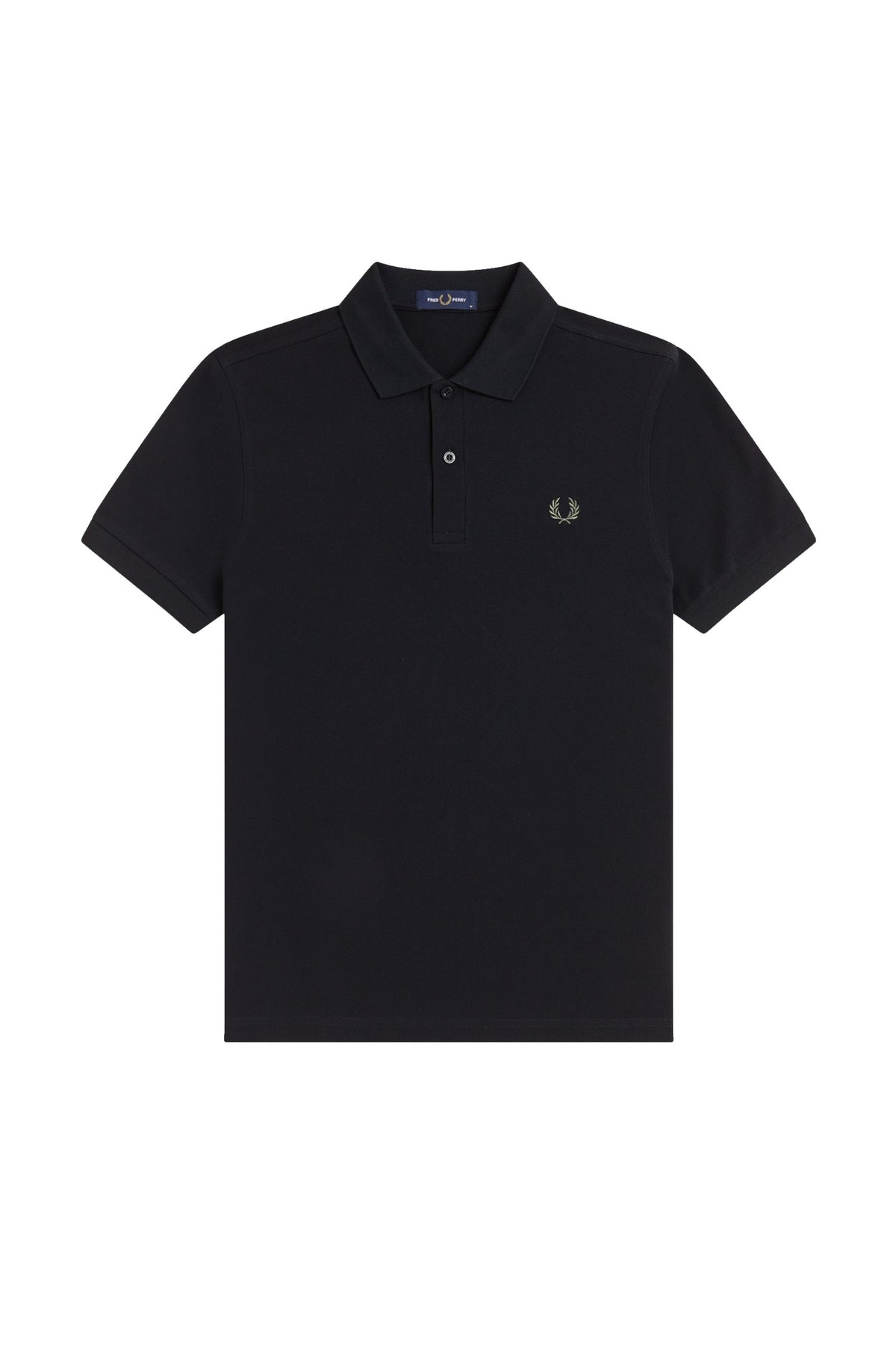 Fred Perry Slim Fit Plain Polo Black / Laurel Wreath Green
