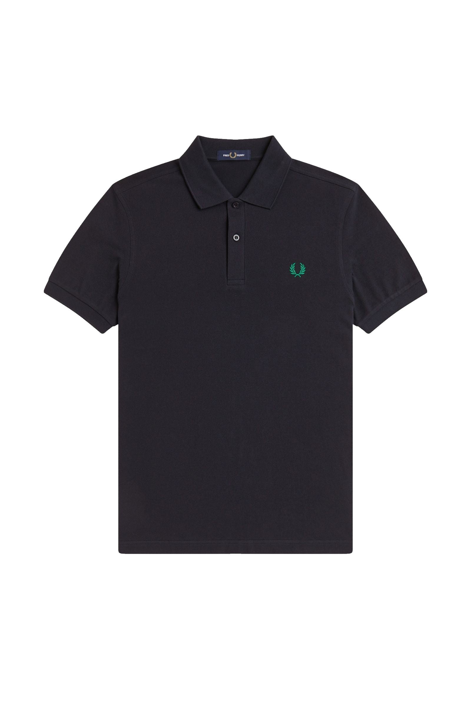 Fred Perry Slim Fit Plain Polo Navy / Sport Green