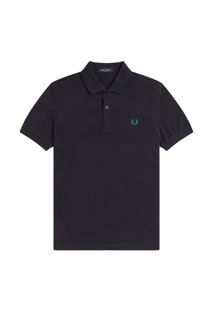 Fred Perry Slim Fit Plain Polo Navy / Sport Green