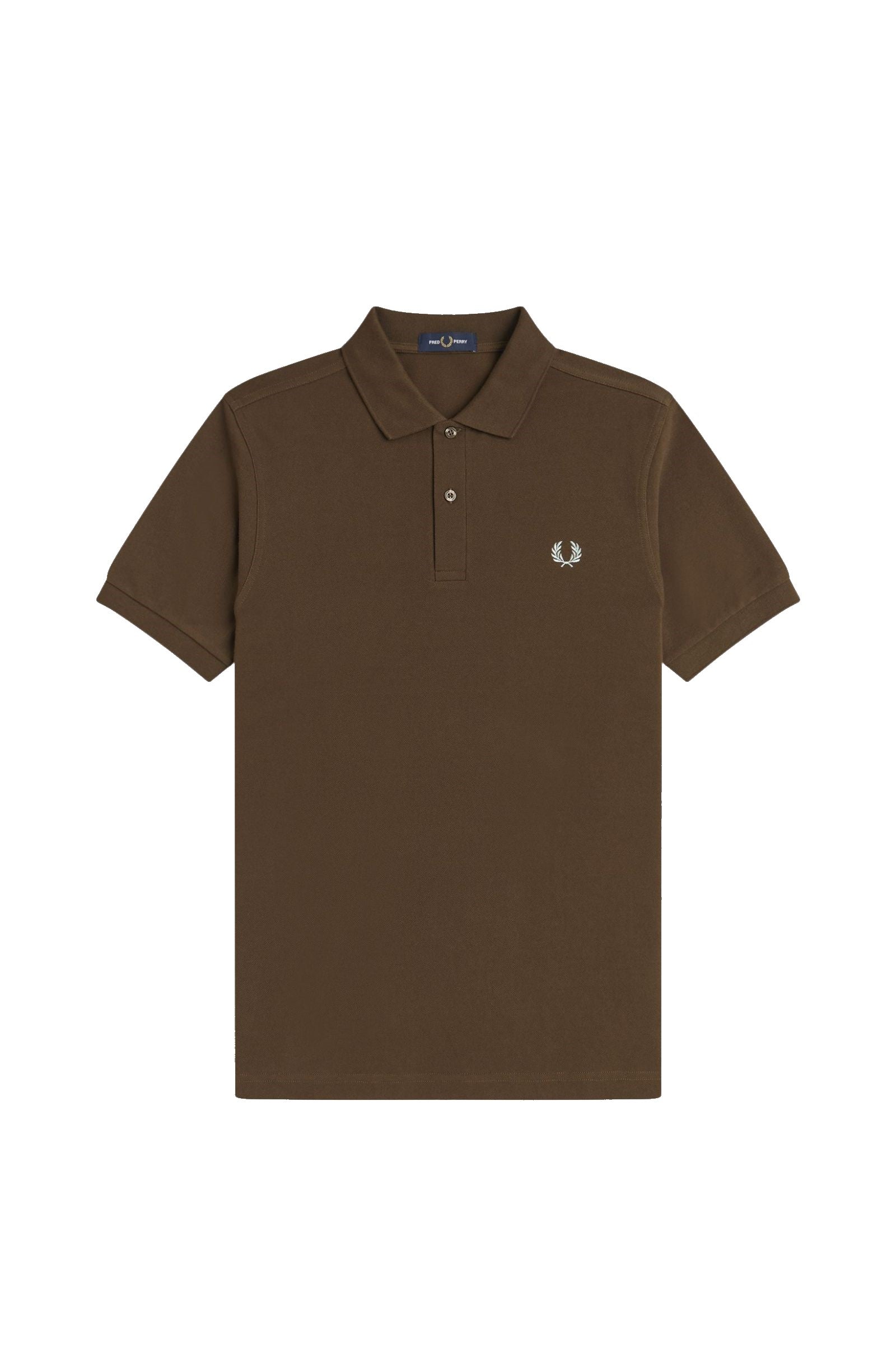 Fred Perry Slim Fit Plain Polo Burnt Tobacco / Stockport Blue