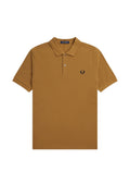 Fred Perry Slim Fit Plain Polo Dark Caramel / Navy