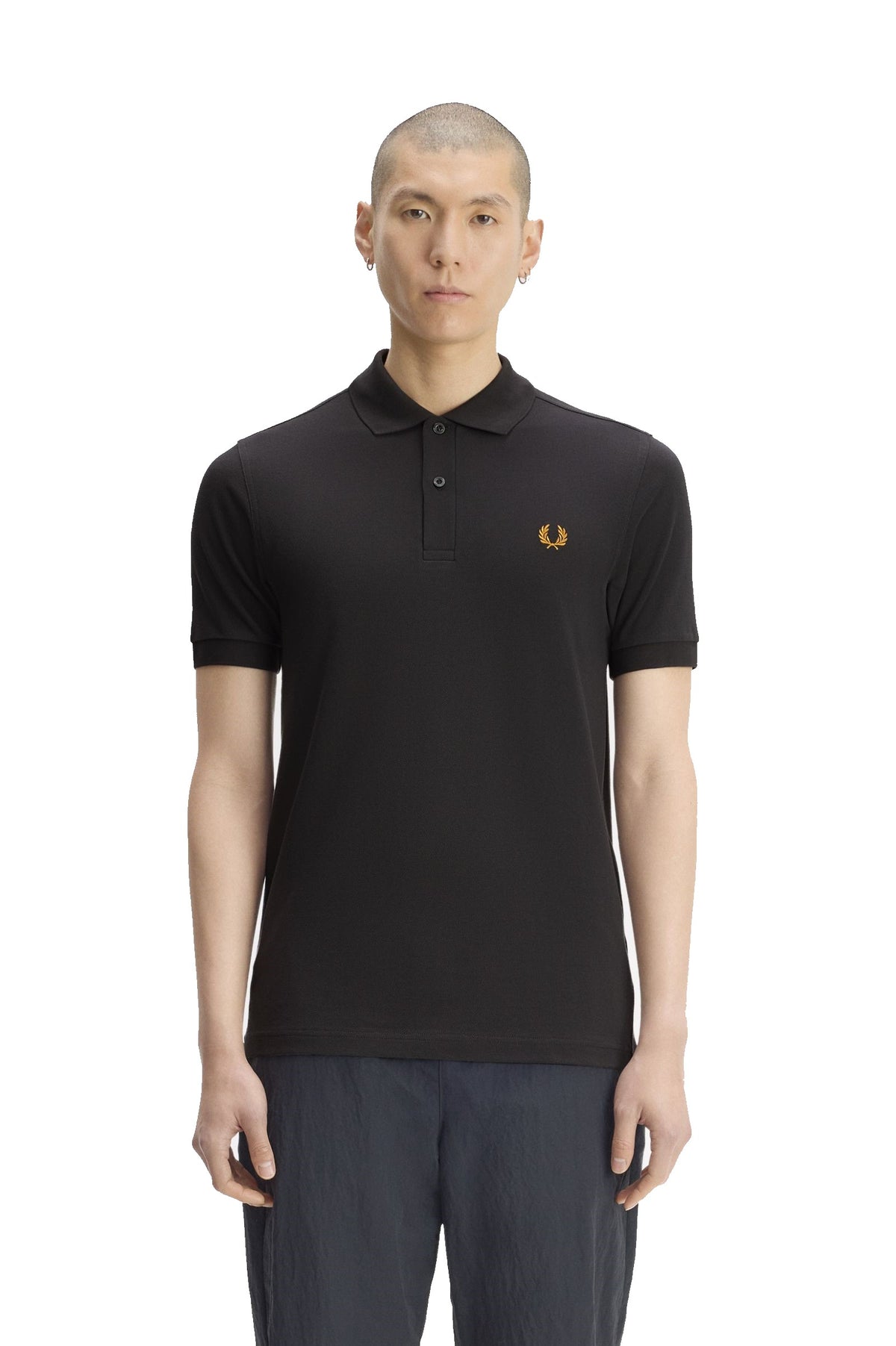 Fred Perry Slim Fit Plain Polo Anchor Grey / Golden
