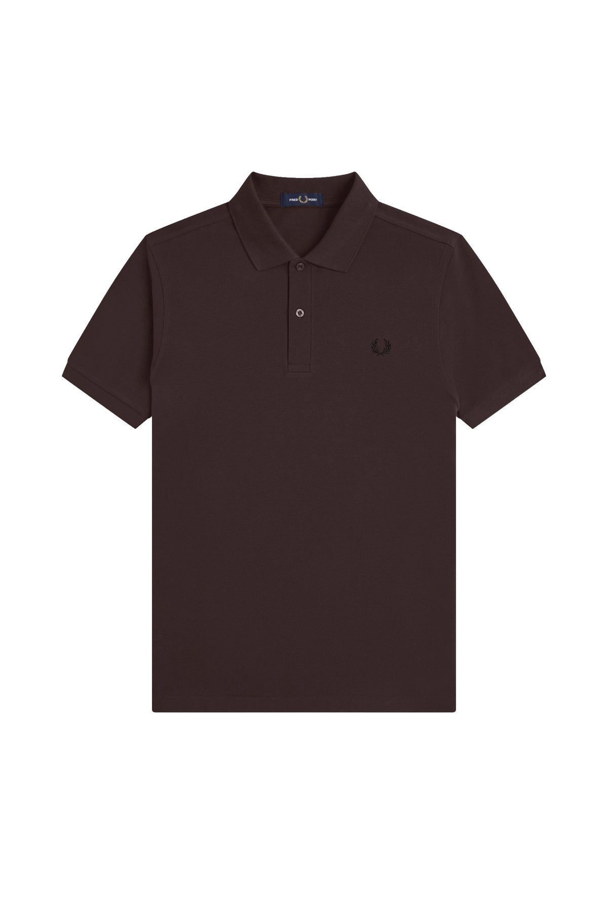 Fred Perry Slim Fit Plain Polo Rich Brown / Black