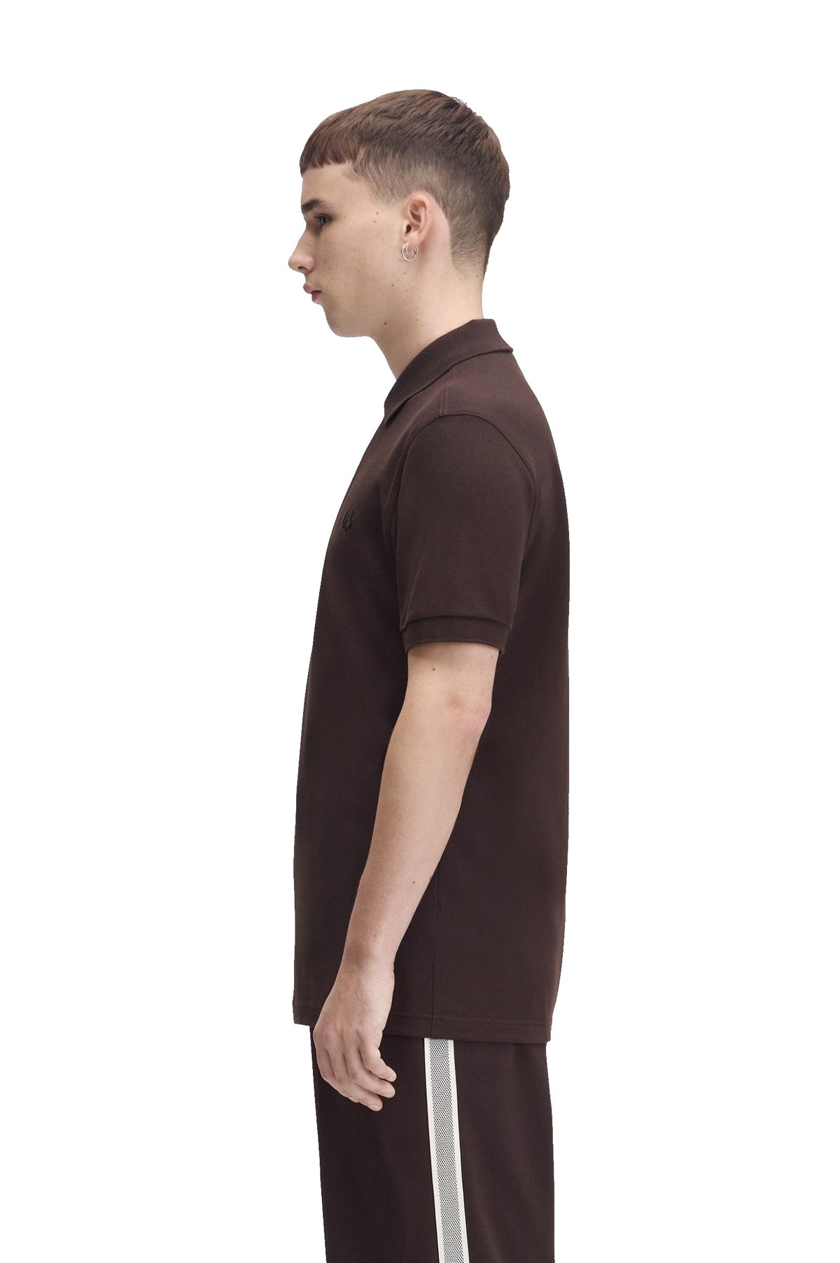 Fred Perry Slim Fit Plain Polo Rich Brown / Black