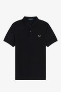 Fred Perry Slim Fit Plain Polo Black Chrome