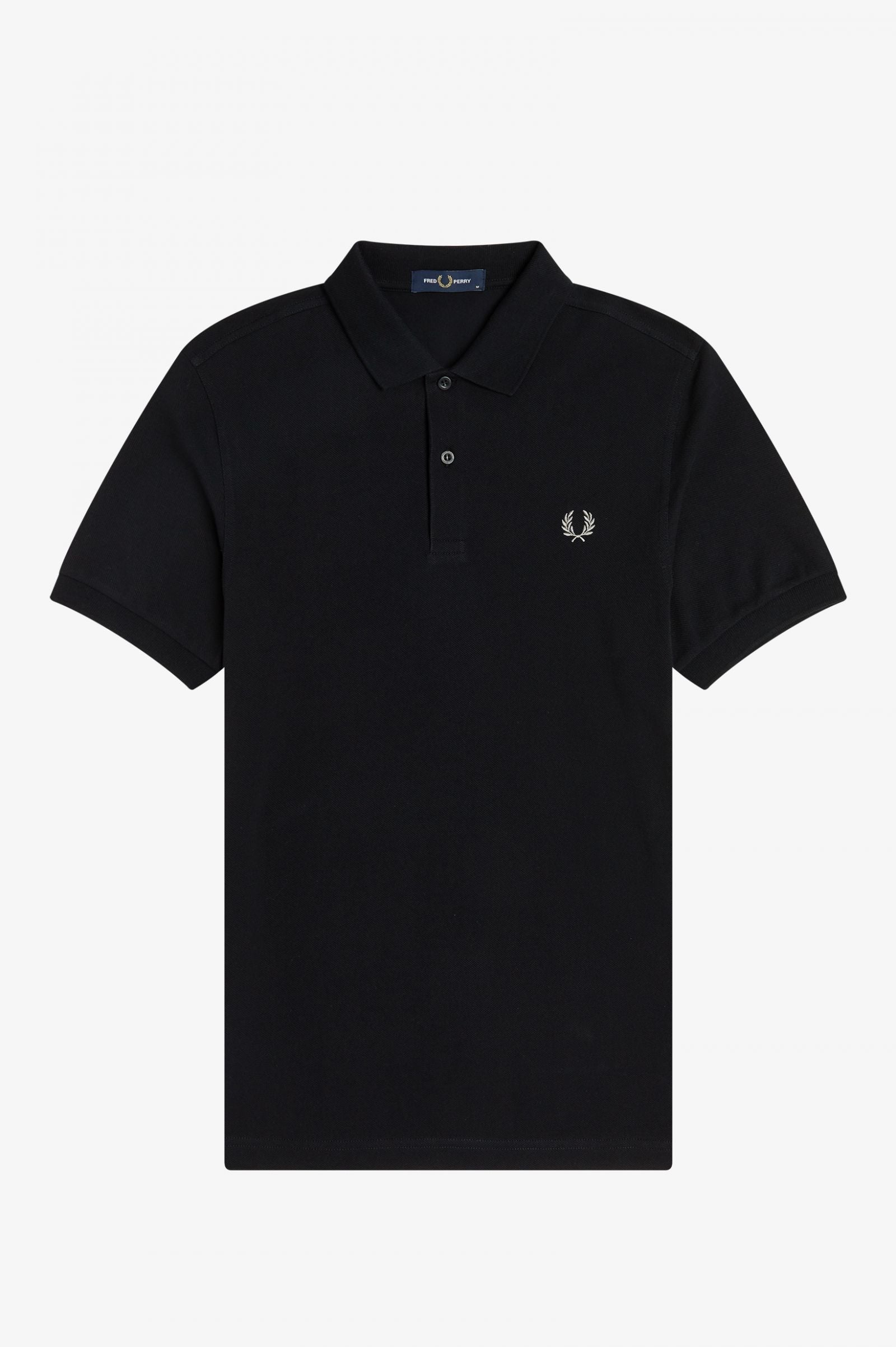 Fred Perry Slim Fit Plain Polo Black Chrome