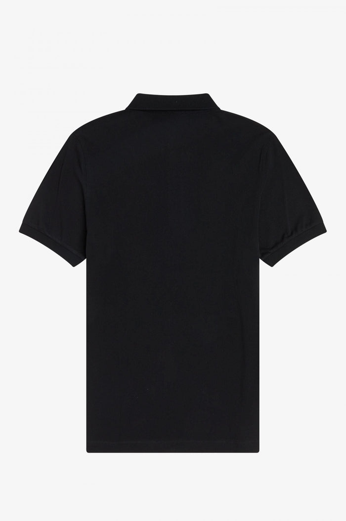 Fred Perry Slim Fit Plain Polo Black Chrome