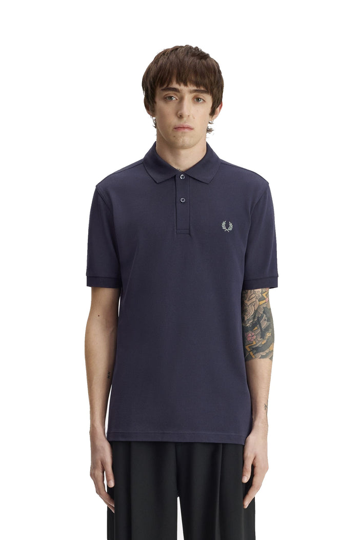 Fred Perry Slim Fit Plain Polo Dark Airforce / Seagrass