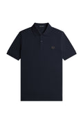Fred Perry Slim Fit Plain Polo Navy / Rich Brown