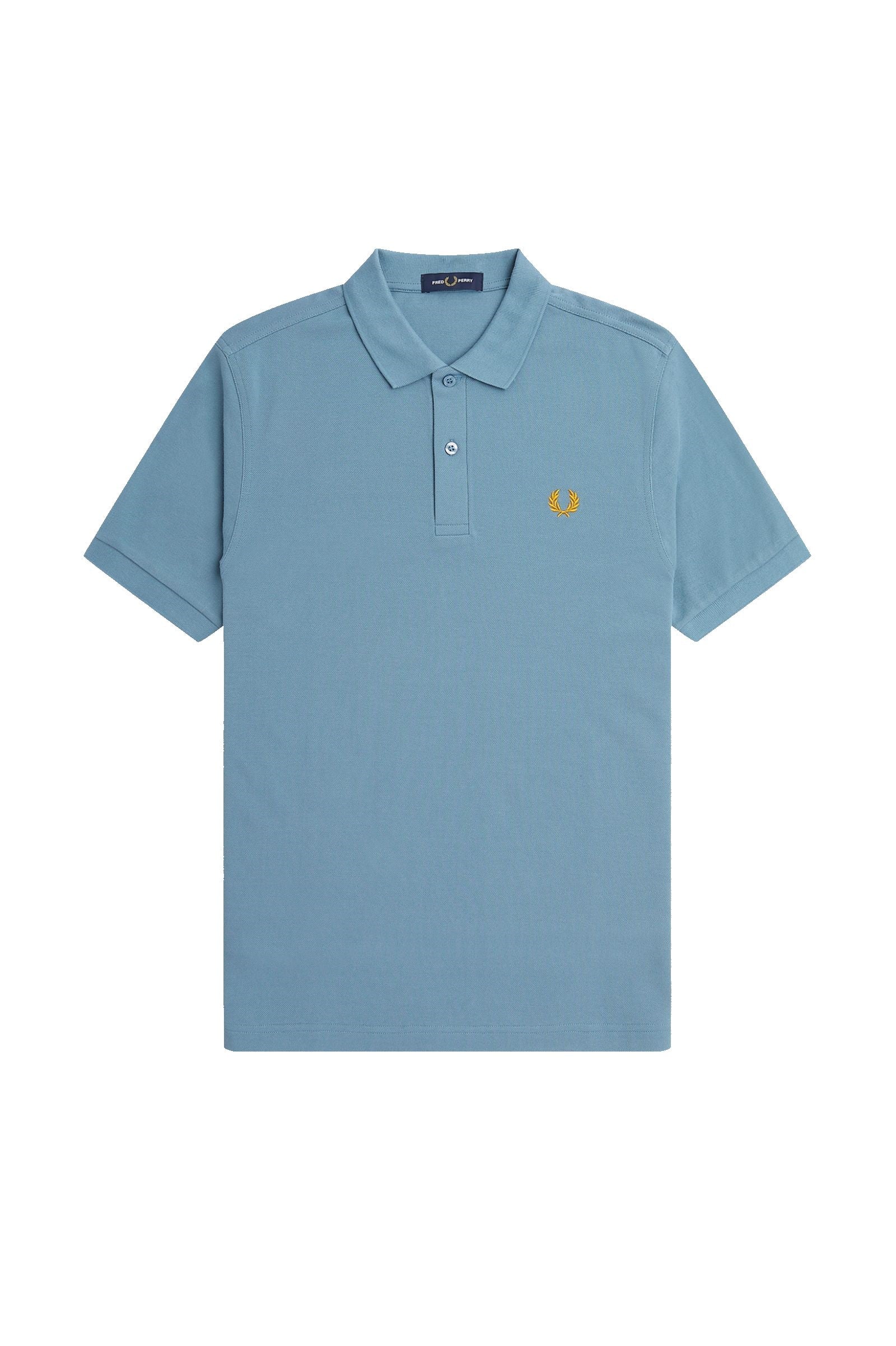 Fred Perry Slim Fit Plain Polo Ash Blue / Golden Hour