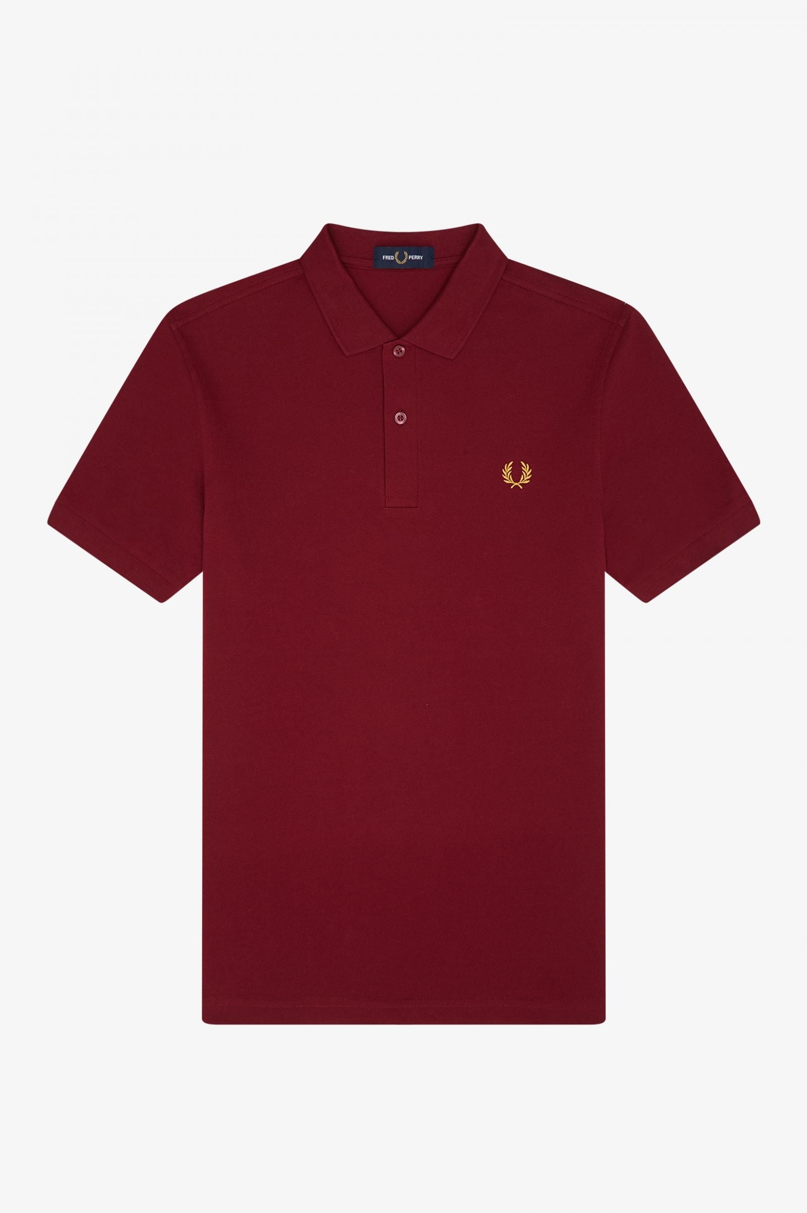 Fred Perry Slim Fit Plain Polo Tawny Port Gold