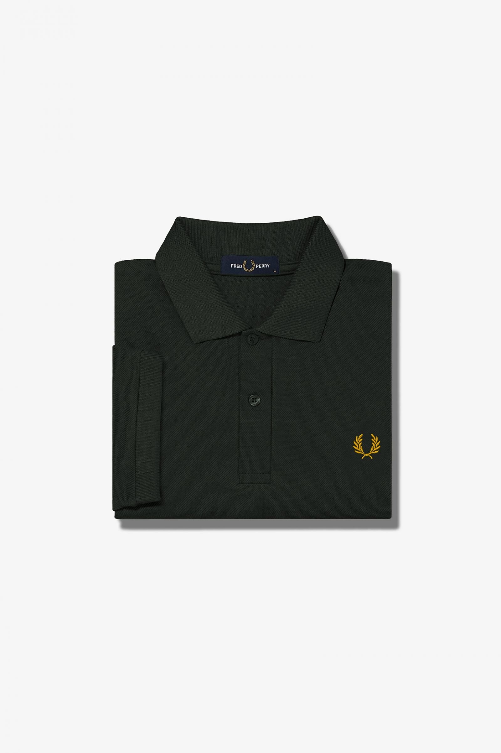 Fred Perry Slim Fit Plain Polo Night Green / Honey Gold