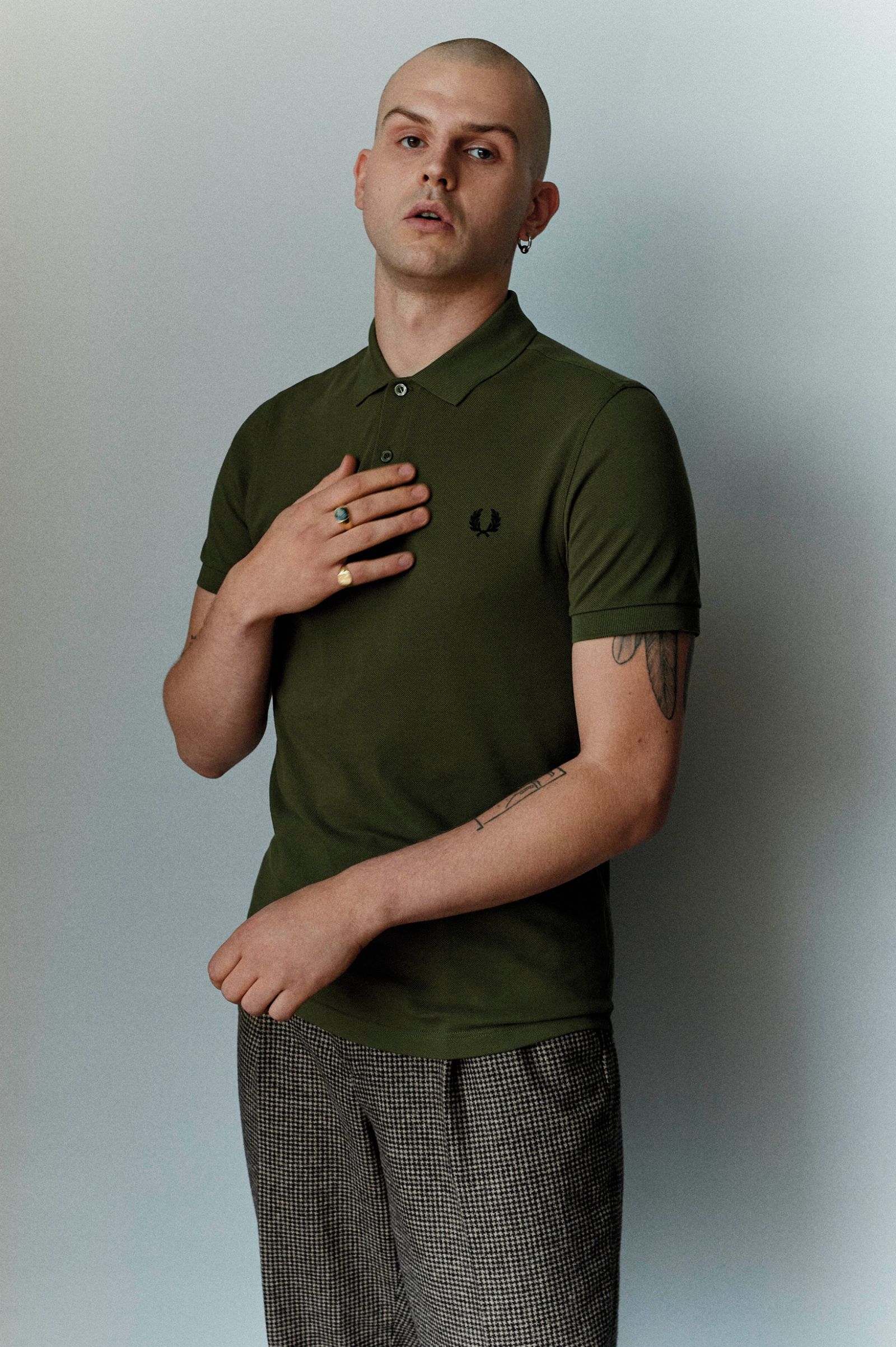 Fred Perry Slim Fit Plain Polo Uniform Green / Black