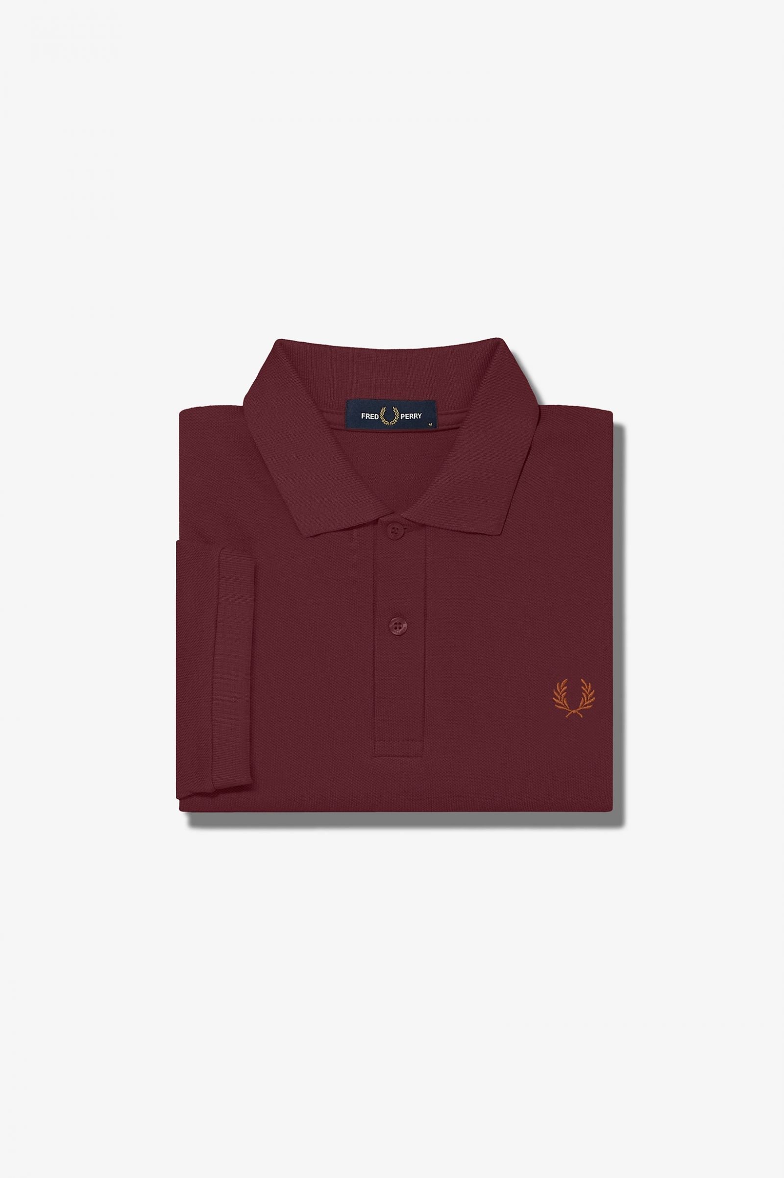 Fred Perry Slim Fit Plain Polo Oxblood / Light Rust