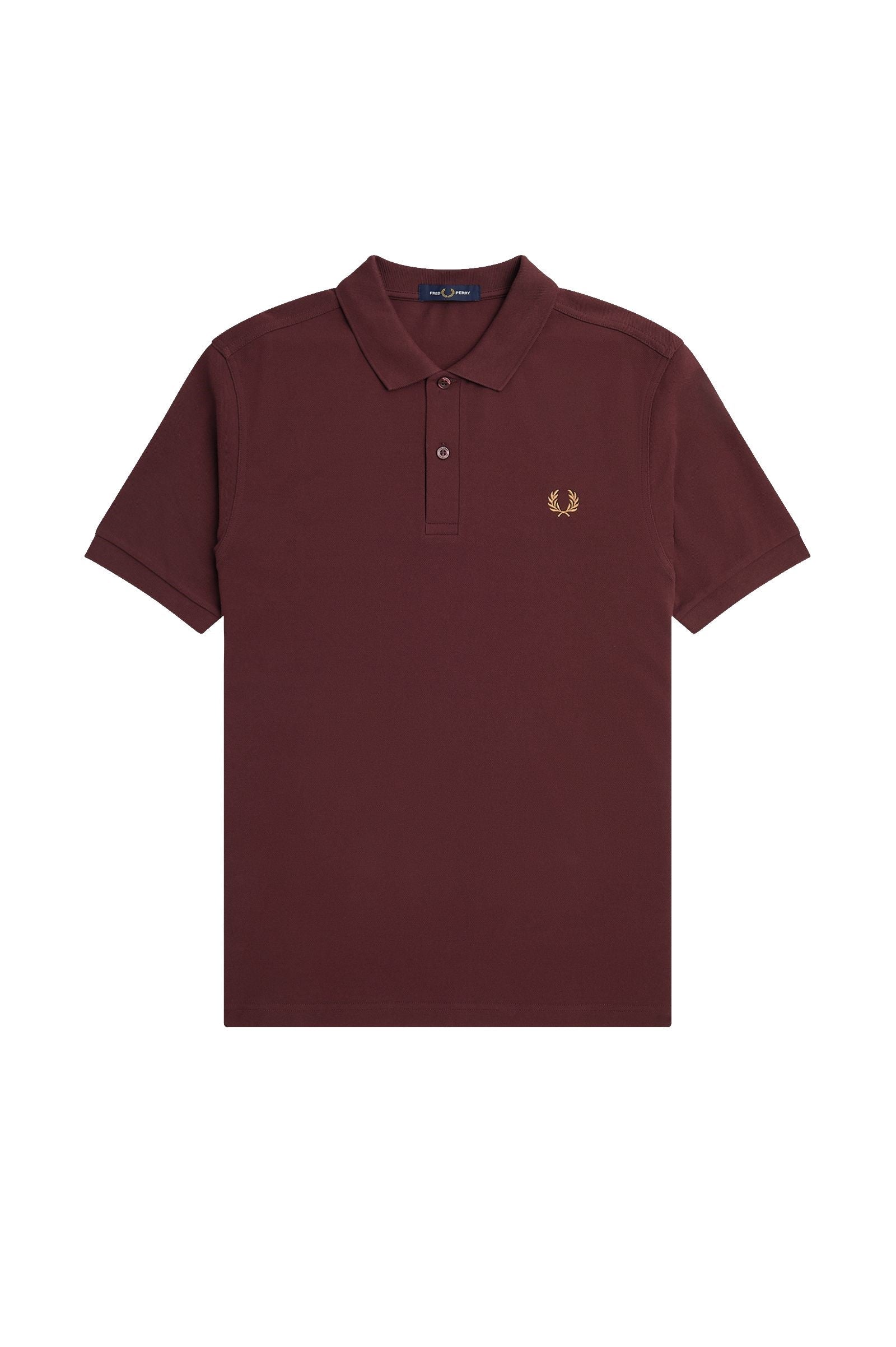 Fred Perry Slim Fit Plain Polo Oxblood / Light Rust