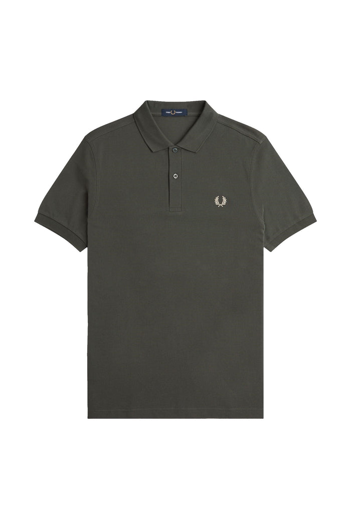 Fred Perry Slim Fit Plain Polo Field Green / Oatmeal